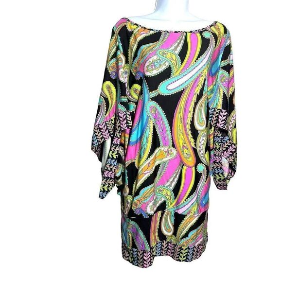 Trina Turk Garden Bloom Tunic Swim Cover Caftan Size Large Dress - Picture 9 of 9
